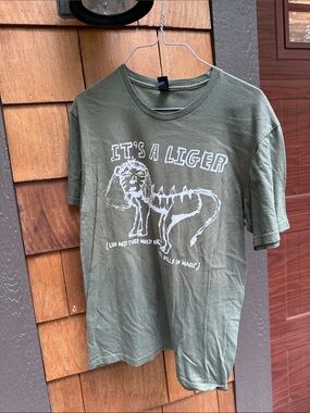 Gildan Olive Green "It's A Liger" Graphic Tee